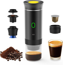 3 in 1 Macchina per Il Caffè Elettrica Portatile, Mini Funziona Con Capsule E Ca