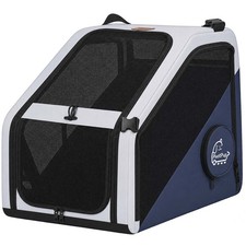 Foldable Soft Dog Crate Carrier With Calming Window Car Straps