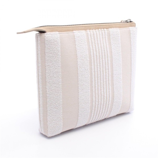 Givenchy Second Bag Clutch Leather Suede Beige Women's Used Authentic thumbnail 2