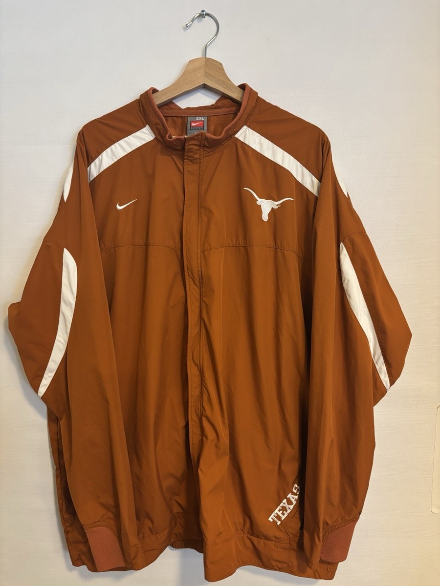 Nike Texas Longhorns Full Zip Jacket Windbreaker Burnt Orange
