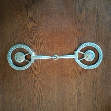 Western Snaffle Bit 5" Usta Texas Star Grawerowane srebro
