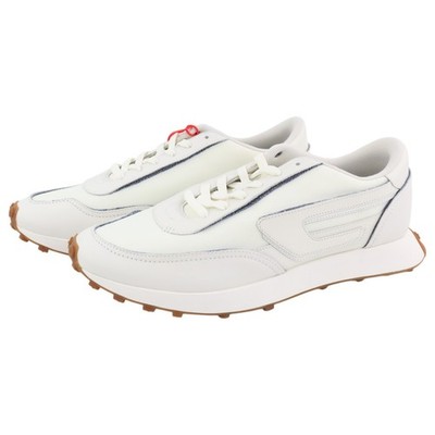 DIESEL S-Racer LC Men Sneakers EU43 White Suede Leather RRP195 Trainers I