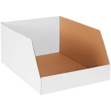 Cardboard Storage Bins, Open Top Bin Box, 18"L x 24"W x 12"H 20-Pack | Small ...