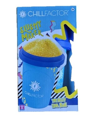 Chill Factor Slushy Maker Tasse mit Löffel Strohhalm & Deckel Neu Versiegelt Kostenlos UK P&P