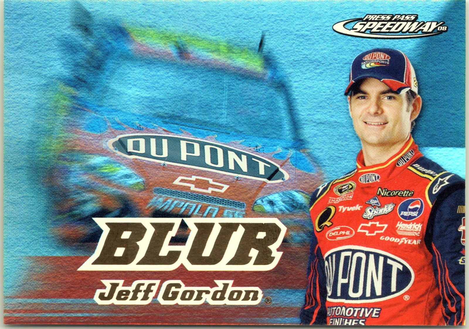 2008 Press Pass Speedway Jeff Gordon Blur Insert #B 5/9 L👀k!