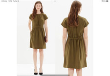 Madewell Womens Olive Green Silk Dress Size 0