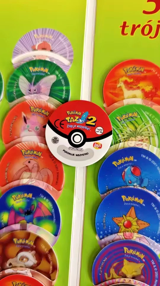 Polish Version 3D Pokemon Tazos Set 1 (Complete 50/50) + Album (See the photos) - Image 3 of 3