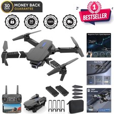 Foldable RC Drone with 1080P HD Camera for Kids & Beginners - 360° Flips & More