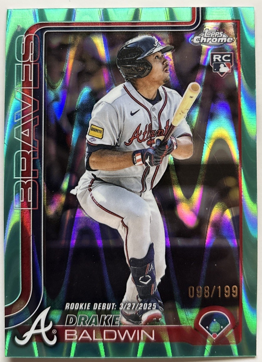 DRAKE BALDWIN 2025 Topps Chrome Update #USC88 Aqua Raywave Refractor /199 RC