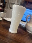 anchor hocking milk glass bud vase vintage