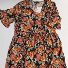 Forever 21 Floral Print Flounce Sleeve Midi Dress | New A-Line Evening Ruffled