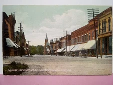 Delavan Illinois Locust Street looking south horse drawn p.1911