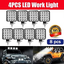 8PCS 4" 20000LM LED Work Light Bar Spot Pods Fog Lamp Offroad Driving Truck ATV