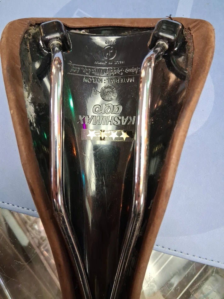 KASHIMAX BMX aero saddle Old School brown suede Pro - Image 2 of 4