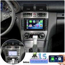 2+64G Android 15 Autoradio GPS Navi CarPlay Für Mercedes CLK Klasse W209 2005-11