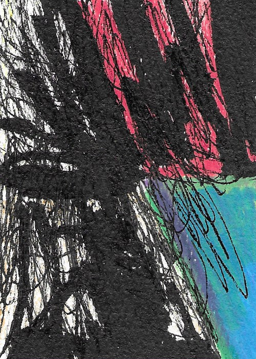 ACEO ATC CARD "Abstract 45" REASOR OOAK Original Abstract Painting 2.5x3.5