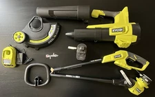 Ryobi ONE+ 18V Cordless Battery Trimmer/Edger and Jet Fan Blower Kit PCLCK202K