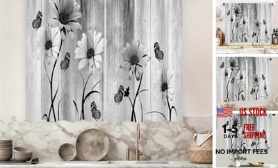 Black and Grey Floral Daisy 27.5''W x 39''L (Pack of 2) 18 Grey Flower Wooden