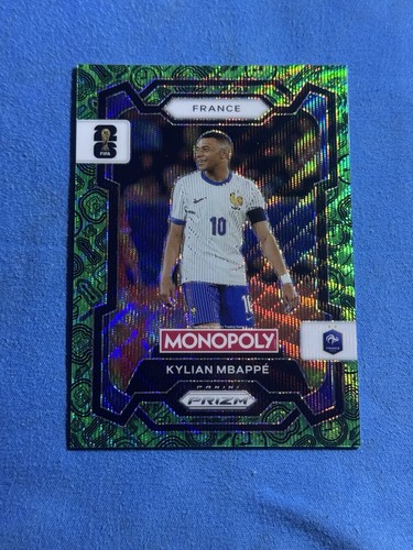2026 Panini FIFA Monopoly Prizm World Cup Kylian Mbappe #7 France Green Wave 