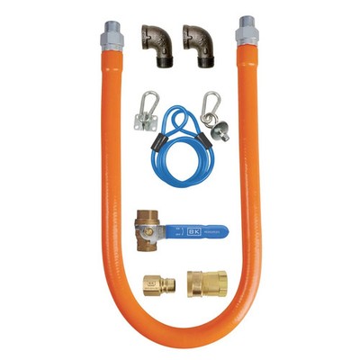 BK Resources 60'' Gas Hose Connection Kit #3 - 1'' Inner Diameter