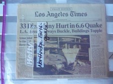 *Celebrity owned Rare *NORTHRIDGE EARTHQUAKE* LA Times Magazine January 18, 1994