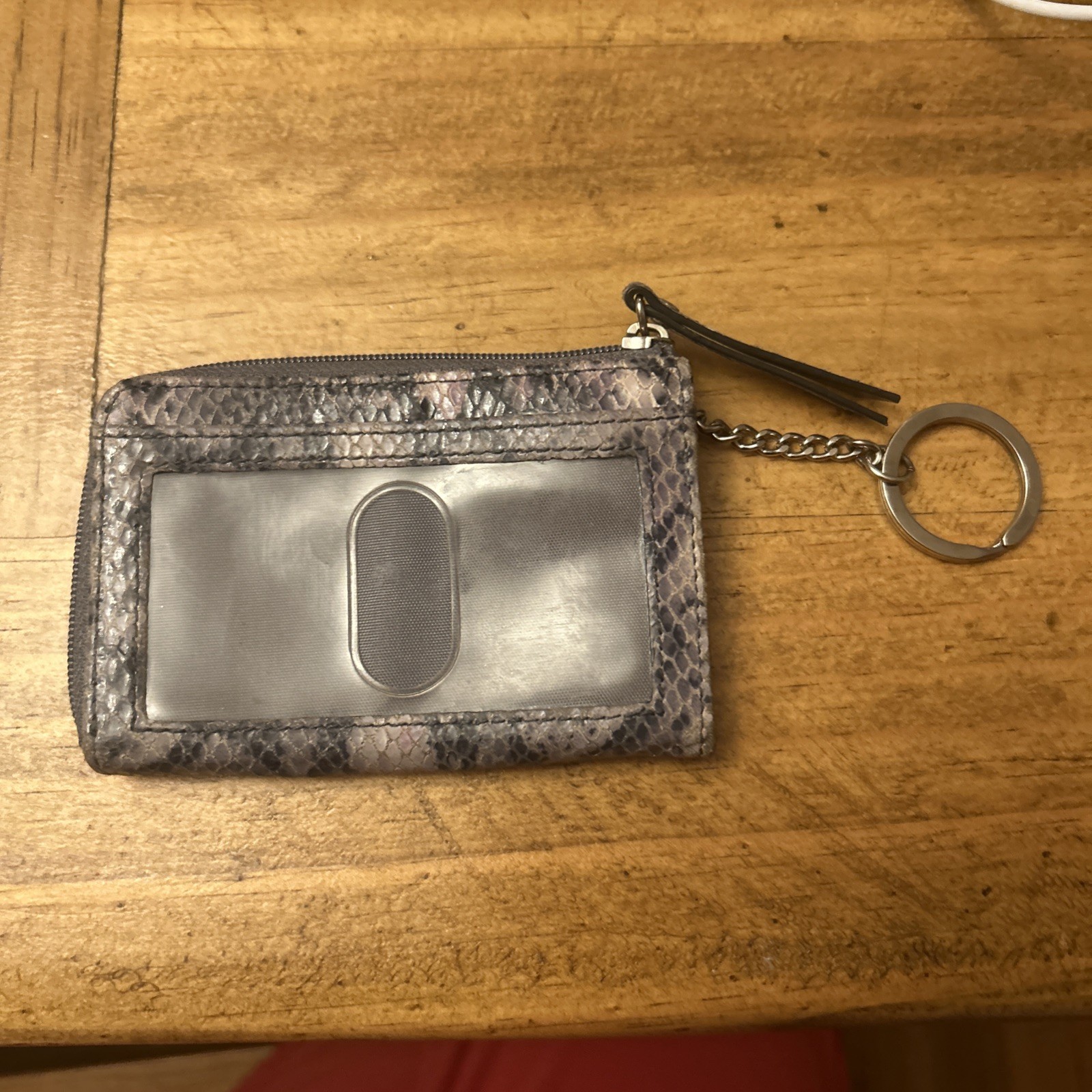 LODIS Python Snakeskin Pattern Leather 6 Card Slo… - image 1