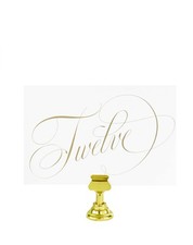 Weekend Paper Co.   Script Gold Wedding Table Numbers, Single-sided 4x6 Calli...