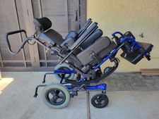 Quickie Iris Recline Tilt in Space Wheelchair 17" x 16" Or 15"  Used 17"x16"