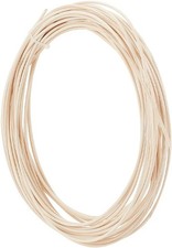 AHANDMAKER Basket Weaving Round Rattan for Furniture 0.1 Inch, Beige