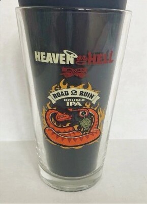 Two Roads Brewing Co. ''Heaven & Hell'' Combo Pint Glass