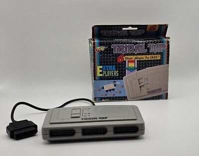 Super Nintendo Multiplayer Adapter   Tribal Tap für 6 Spieler! OVP