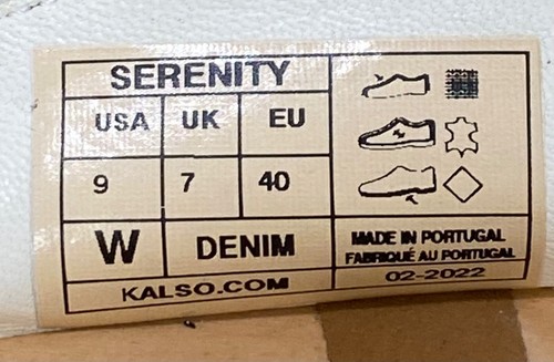 Sandalia de mezclilla Kalso Serenity tacón negativo tela deslizante para mujer talla 9 - Imagen 13 de 13