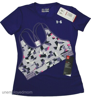 Under Armour Tee Bra Youth Athletic Top T Shirt Sportswear Sports Lot Girls 