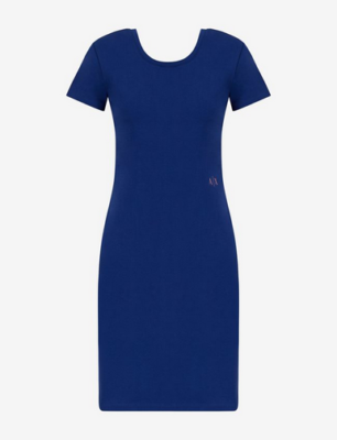 $120 Armani Exchange Women's Elastiscated Jersey Dress,Blue,M. $120 Armani Exchange Women's Elastiscated Jersey Dress,Blue,M.