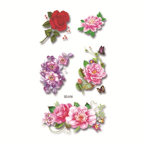 3D Multi-coloured Designed Temporary Tattoo Waterproof Body Art Tattoo Sticker - Picture 28 of 39
