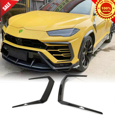 For Lamborghini Urus 2018-2021 Dry Carbon Fiber Front Bumper Vent Cover Trims