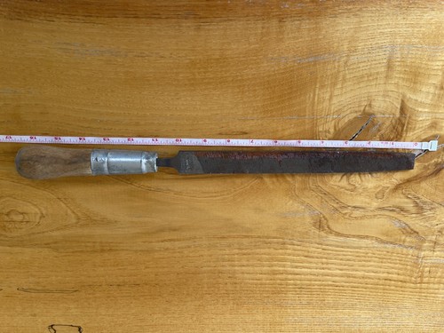 Vintage Nicholson Black Diamond 12” Mill Bastard File Wooden Handle Made In USA - Picture 4 of 7