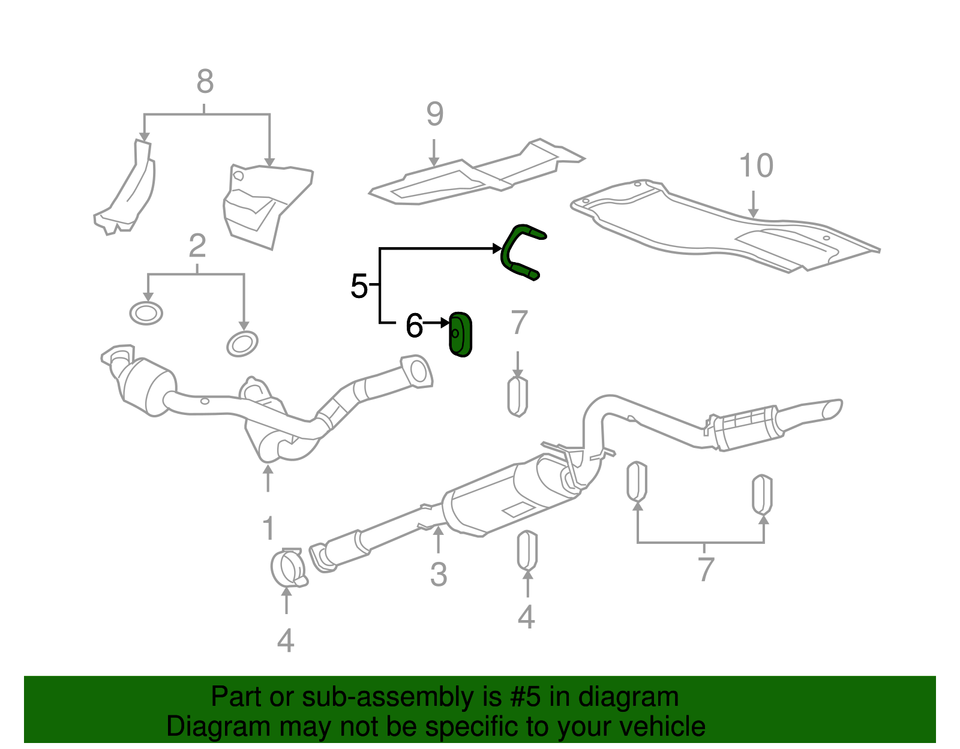 Genuine GM Muffler & Pipe Hanger 15920032 eBay