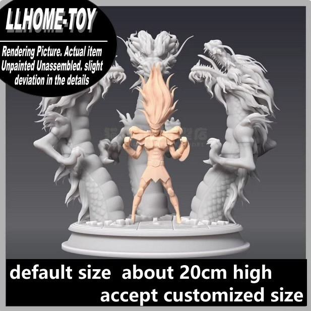 Anime Saint Seiya Draco Shiryu Cosmo Burst Resin 3D Printed Garage Kit Figure DIY Model