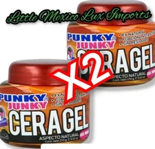 2x270g PUNKY JUNKY CERA GEL ASPECTO NATURAL SUPER MAXIMUM HOLD GEL WAX(🚚🌟)