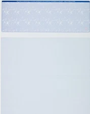 Blank Check Paper Stock - Computer Check On Top BLUE MARBLE Count/500
