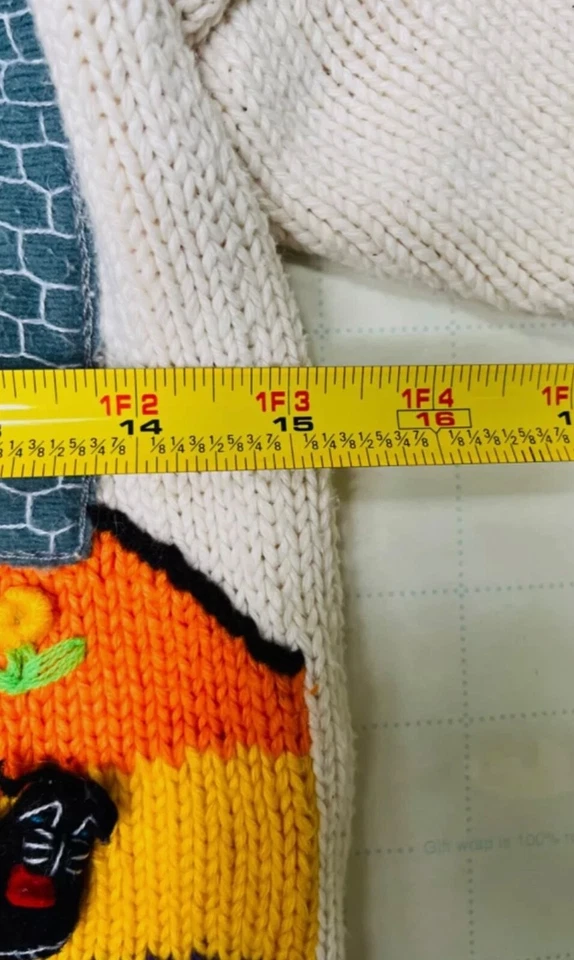 Vintage 1989 Aunti M's Fantasies The Wizard Of Oz Child L 3D Cardigan Sweater - Image 3 of 4