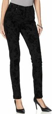DG2 Diane Gilman Virtual Stretch Novelty Skinny Jean BLACK, 8