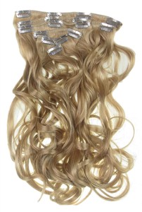 Superior Clip In Hair Extensions Soft Extra Long Wavy Honey Blonde