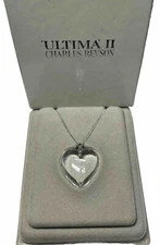 Ultima II Charles Revson Crystal Heart Necklace