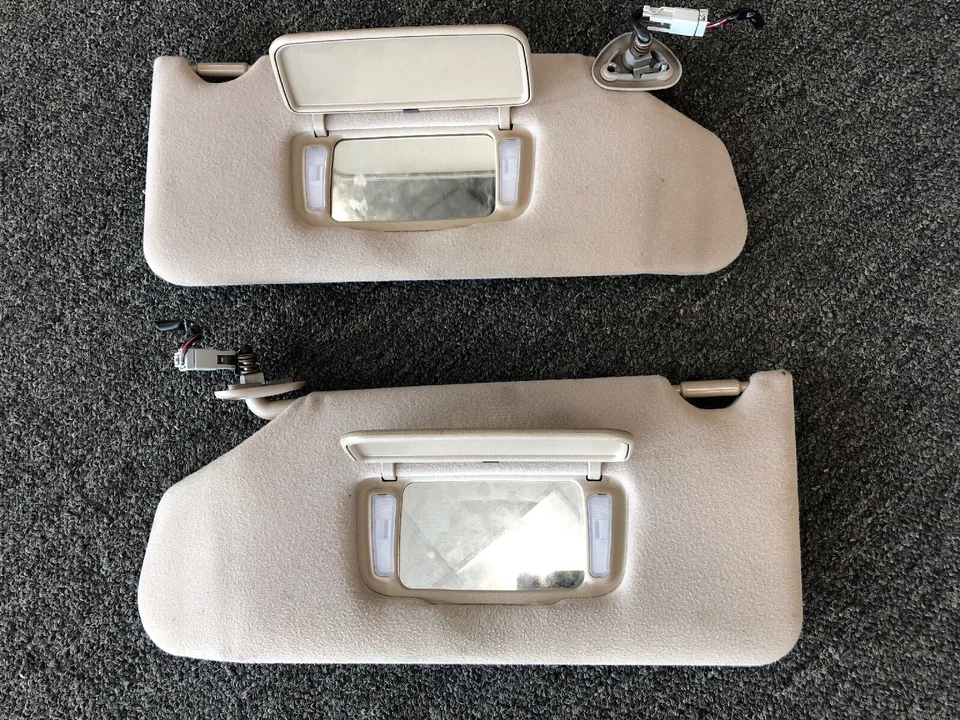 2001-2003 Acura TL Sun Visor Set Right Left Pair Tan OEM - Image 3 of 4