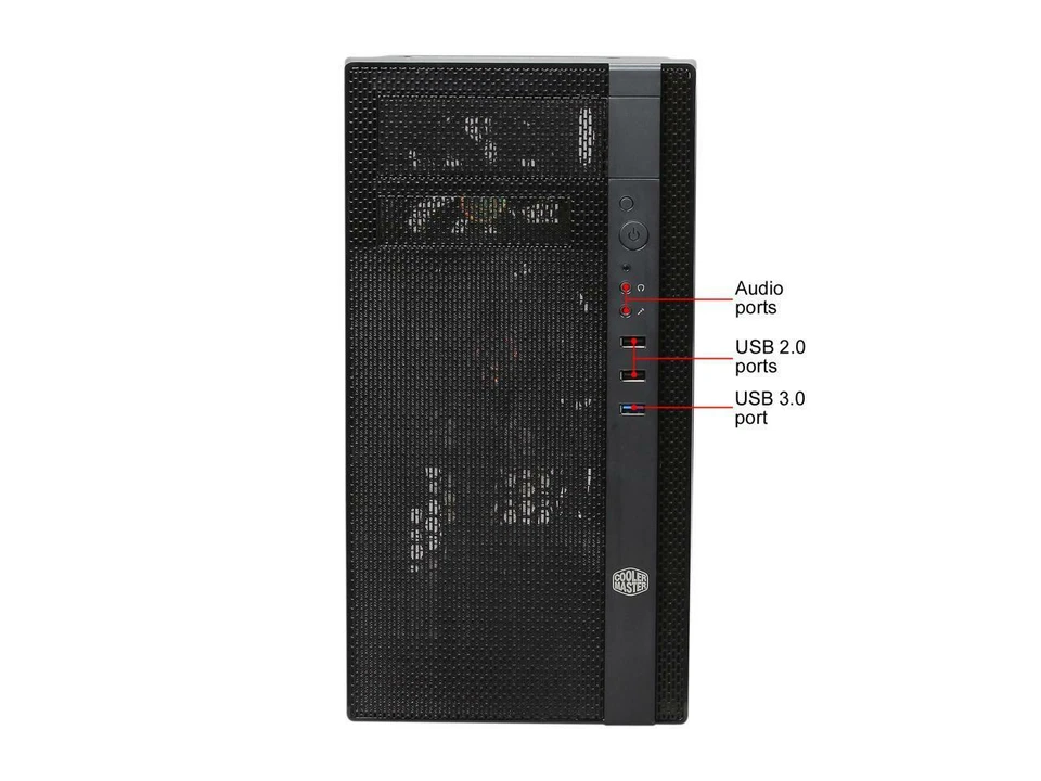 Cooler Master N200 Micro-ATX Mini Tower with Front Mesh Ventilation, Minimal Des - Image 3 of 4