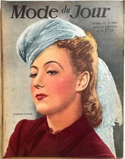 MODE DU JOUR n° 983 du 17 Mars 1940 revue ancienne Mode Couture Chapeau