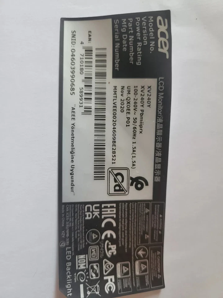 Acer nitro xv240y Gaming Monitor Mainboard - Bild 4 von 4