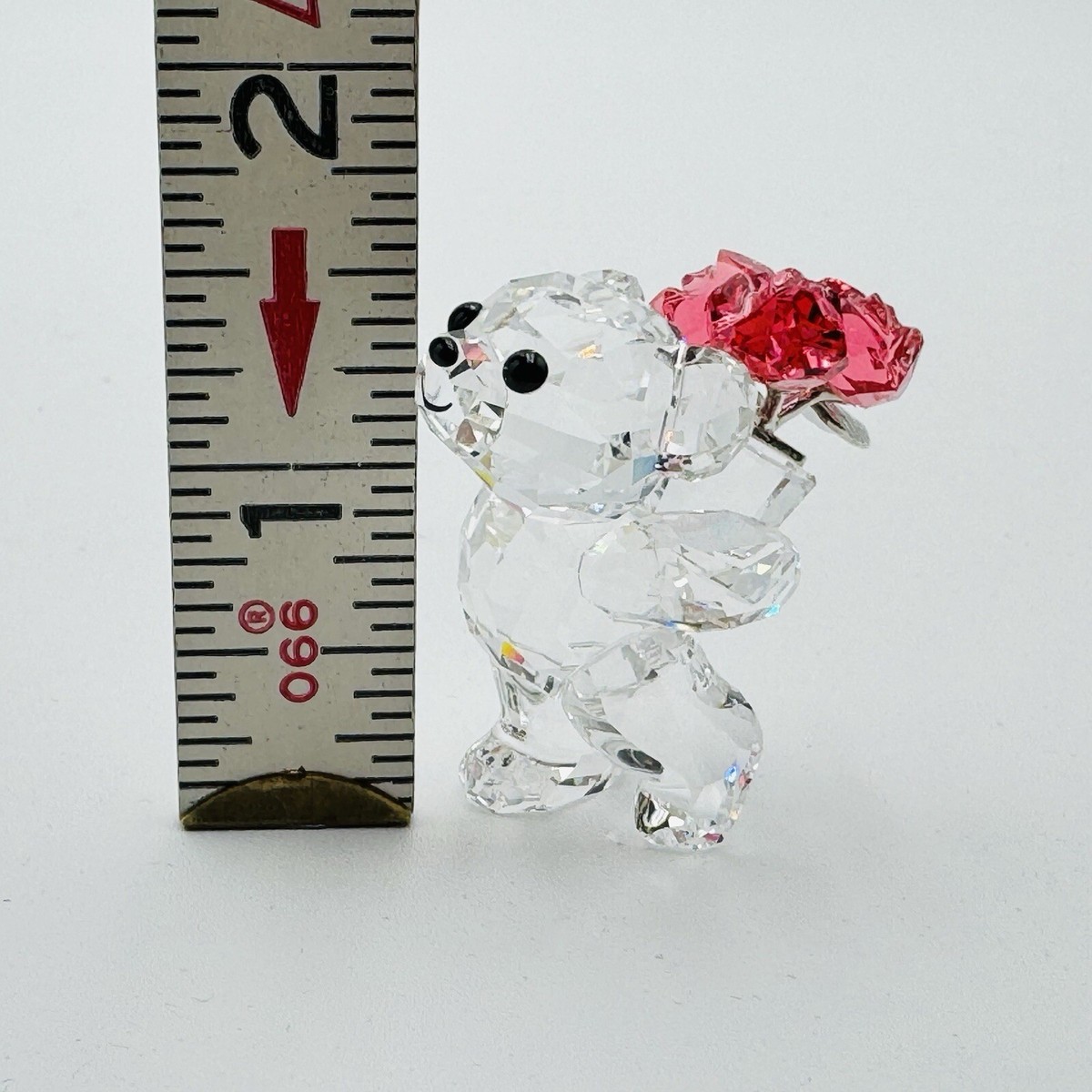 置物 Swarovski Kris Bear Say It With Roses Swarovski Crystal Kris Bear Figurine Say It With Roses #5063324